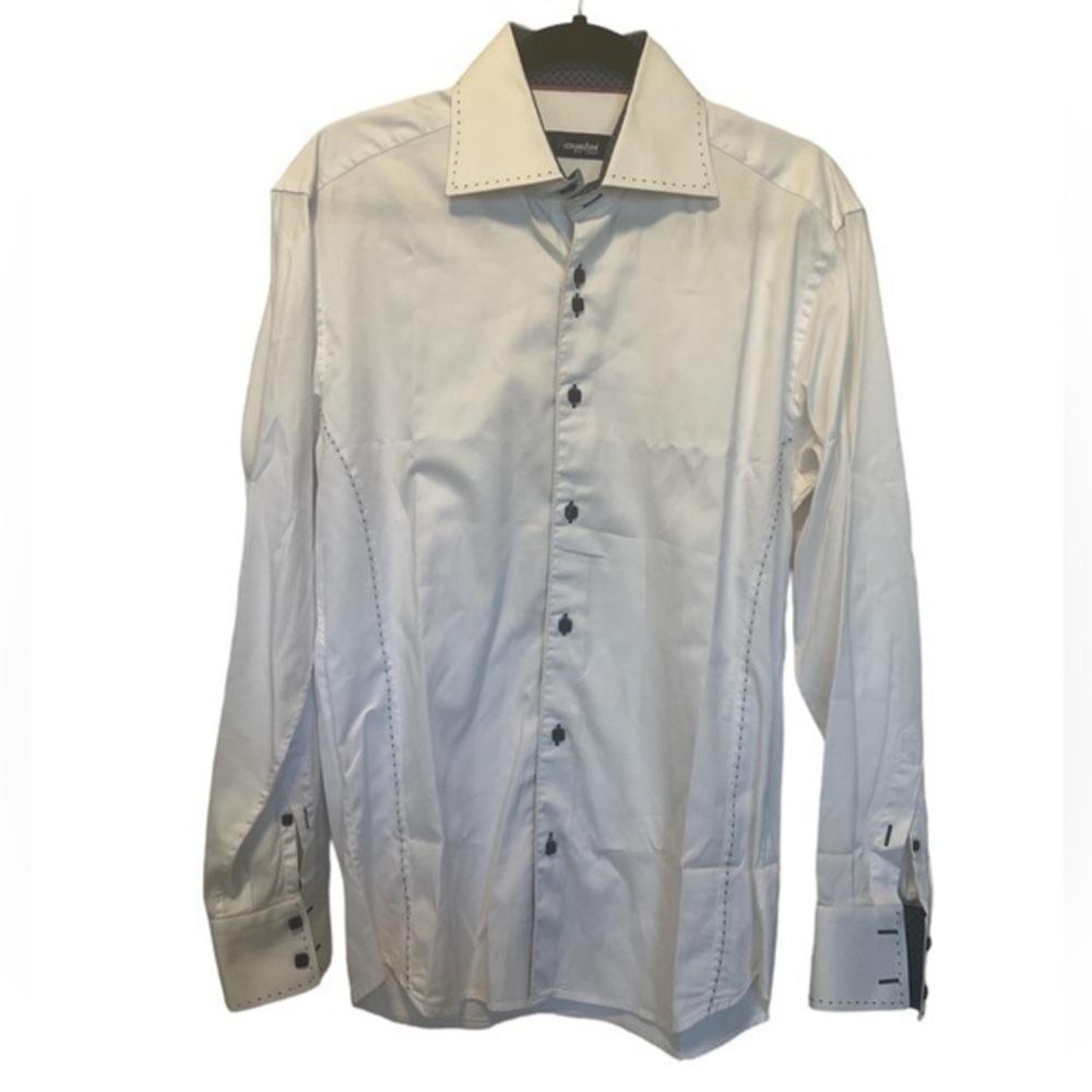 Recognition‎ Get Noticed Men M Long Sleeve Square Button Up Embroidery Shirt